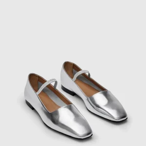 Petina Metallic Lader Mary Jane Flats*ATP Atelier New